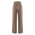 thumbnail image 4 of Yuyuzo Womens Plus Size Yoga Pants Belly Control Straight Leg Slacks Solid Color Basic Lounge Wear Trousers, 4 of 6