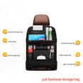 thumbnail image 4 of Amdohai Car Seat Organizer, Car Organizer Back Seat Protector PU Leather Car Storage Organizer with Foldable Table Tray, Tablet Holder, Tissue Box, Multi Pockets (Black 1Piece), 4 of 5