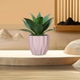 thumbnail image 1 of RuiJiao Clearance Round Planter Pot Vintage-Style White Flower Pots Indoor Textured Cylindrical Succulent Containers, 1 of 5