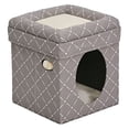 thumbnail image 2 of Cachette pour chat Curious Cat à motif diamant de MidWest, 2 of 6