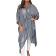 thumbnail image 1 of Birdeem Cardigan Long en Chiffon Uni pour Femmes, Ample et Respirant, 1 of 5