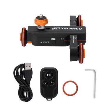 YELANGU L4X Mini Motorized Electric Track Slider Motor Dolly Truck Car for Camera Camcorder DV