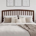 thumbnail image 3 of Pemberly Row Contemporary Mission-Inspired King Wood Headboard in Walnut, 3 of 9