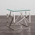 thumbnail image 1 of Heavenly Collection | Table d'appoint cubique argentée pour chambre et salon, 1 of 7