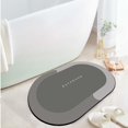 thumbnail image 4 of GROWTH TANK Super Absorbent Bathroom Rug Quick Dry Washable Diatomite Easy to Clean Bath Mat Oval Gray L, 4 of 7