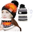 thumbnail image 2 of QTBIUQ Ensemble de Tuque et Foulard Chauffantes USB, Protection de Cou à Recharge Intelligente USB, Hiver, Femmes, Plus, Chaleur Froide, Ensemble Tuque et Foulard Chauffantes, 2 of 5