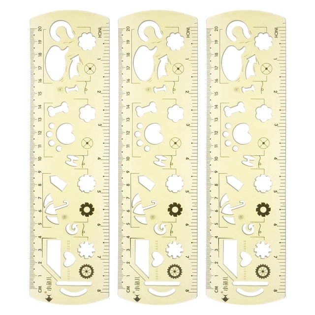 Unique Bargains 3pcs Unbreakable Flexible Rulers 20cm/8' Double Scale Shatterproof Folding Plastic Ruler, Light Green
