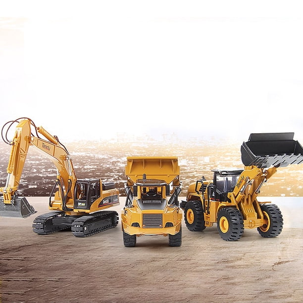 Excavatrice en Alliage Camion de Construction Jouet Tracteur Jouet Garçon Excavatrice Manuelle Métal Modèles d'Équipement de Construction