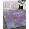 thumbnail image 3 of Ahgly Tapis d'Intérieur Lavable en Machine Carré Transitionnel Violet Clair Bleu, 6 Pieds Carré, 3 of 7