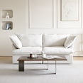 thumbnail image 1 of Sodrens Modular Sectional Sofa,Modern Linen Fabric Couch Free Combination Sofa,2-Seat Sofa for Living Room,White, 1 of 10