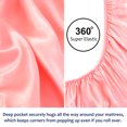 thumbnail image 4 of Unique Bargains Drap-Housse en Satin Soyeux à Poche Profonde Ultra Luxe Lisse, 4 of 7