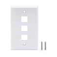 thumbnail image 3 of axGear 10 Packs Wall Plate 3 Port White Unbreakable Toggle Outlet Cover, 3 of 5