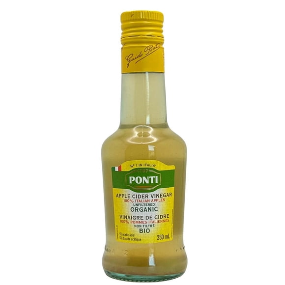 Ponti Vinaigre de Cidre de Pomme Biologique Non Filtré