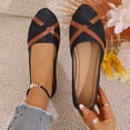thumbnail image 2 of Wensltd Chaussures pour Femmes en Tricot Respirant à Bout Rond à Enfiler Décontractées de Marche Ballerines Plates pour Femme, 2 of 9