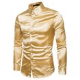thumbnail image 4 of maskred Long Sleeve Tops For Men - Functional Anti-wrinkle Sustainable And Chic Good Cut For Normal Body Casual Work Shirt yellow M, 4 of 6