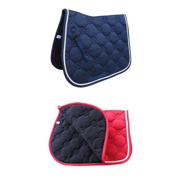 Lot de 2 Protections de Selle Cheval Bareback Équestre Rouge