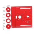 thumbnail image 2 of GROWTH TANK Plaque d'Insertion pour Table de Routeur, Planche Rabattable pour Fraisage en Bois, Accessoire 9.6x9.4 Pouces, Résistant à l'Usure pour Bancs de Menuiserie, Alliage d'Aluminium, Rouge, 2 of 9