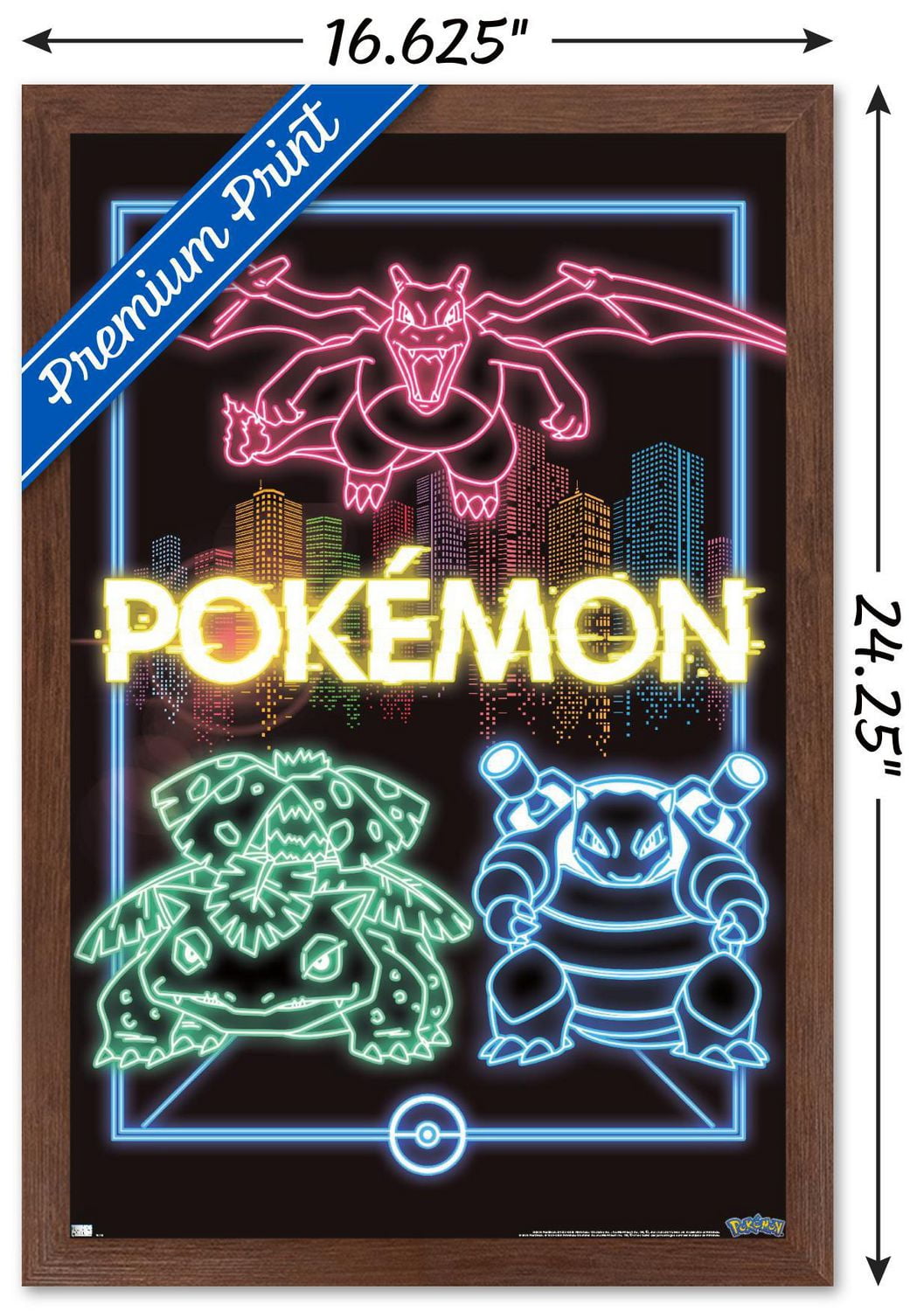 Pokémon - Neon Group Wall Poster
