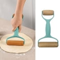 thumbnail image 2 of Mini Pie Dough Board Cover Steel Roller Pasta Double Head Roller Rolling Pin Pizza Mesh Mesh Dumpling Machine Two In One Functional Flour Stick, 2 of 4