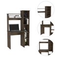 thumbnail image 3 of TUHOME Versalles Desk Engineered Wood Desks in  Brown, 3 of 8