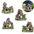 thumbnail image 4 of Vue sur la Montagne Aquarium Roche Grotte Arbre Pont Poisson Réservoir Ornement Décor Rockery, 4 of 5