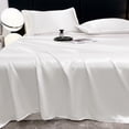 thumbnail image 1 of Amzcrzy Ice Silk Bed Sheet Set Ice Silk Bed Sheet Pillow Case 3-Piece Set - and Luxurious Soft Ice Silk Bed Sheet Suitable for All Seasons Cool Ice Silk Fabric Machine Washable, 1 of 9