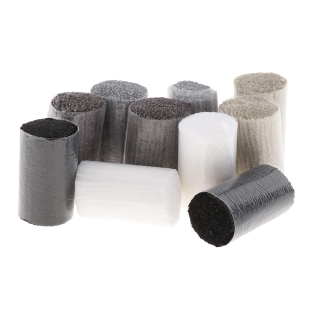 yuksok 10 Pieces Colorful Latch Hook Rug Yarn Pre Cut Sewing Tool Handicraft Individual Grey Latch Hook 10rolls