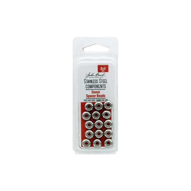 26001400-29 JOHN BEAD Entretoise en Acier BEAD Beignet 8MM 15 Pcs
