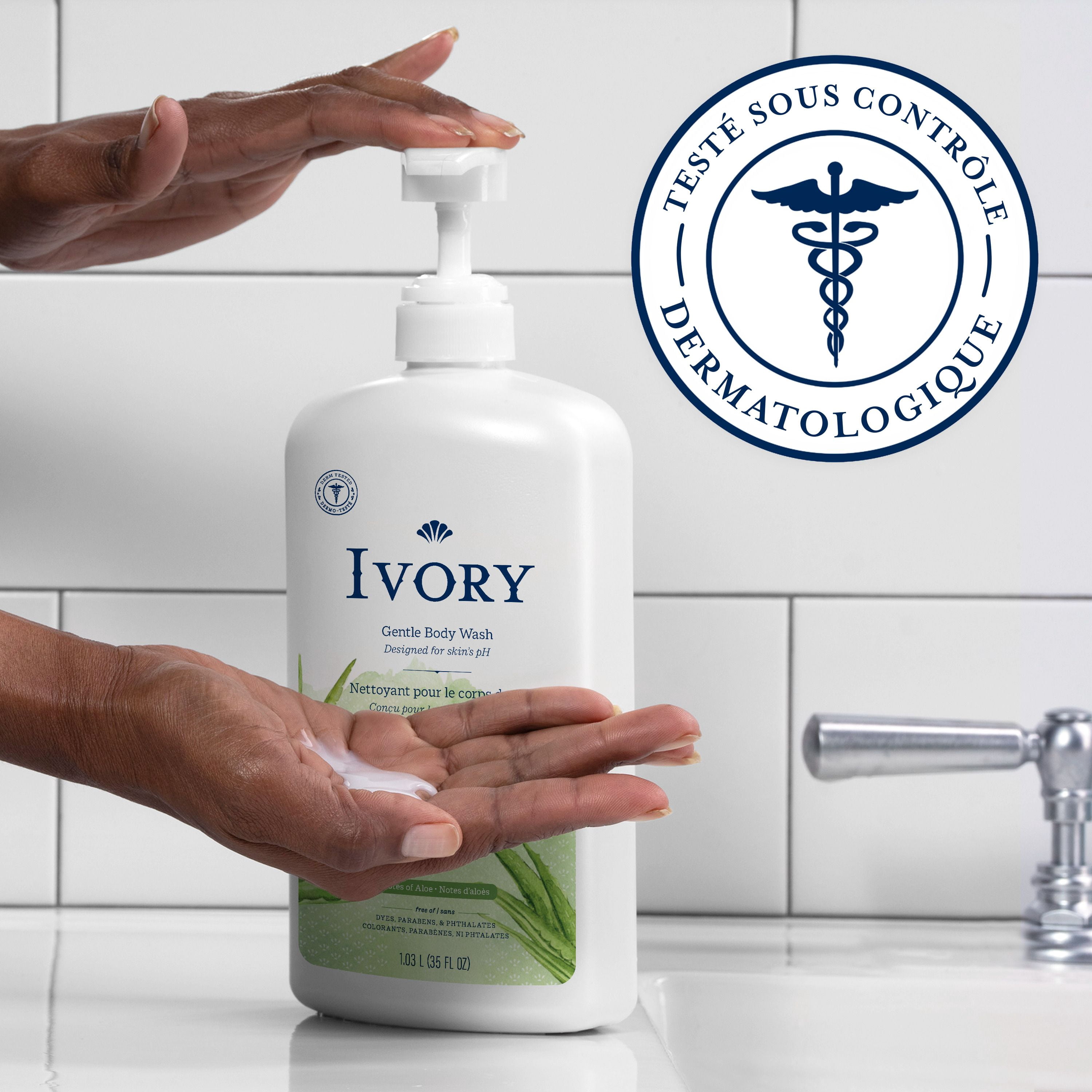 Ivory Nettoyant pour le Corps Doux, Notes d'Aloès