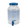 thumbnail image 1 of Mainstays Blue Checker Acrylic Beverage Dispenser, 4.54 L, 1 Pack, 1 of 8
