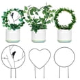 thumbnail image 2 of Plant Support Trellis 3Pcs Metal Decorative Plant Support Frame Multipurpose Rust-Proof Potted Plant Support Stakes with 15Pcs Ties for Home Balcony Courtyard Garden Park, 2 of 8