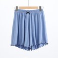 thumbnail image 1 of SDNall Short d'Été pour Femmes à Jambe Grand, Taille Haute, Sortie, à Lacets, Uni, 1 of 9
