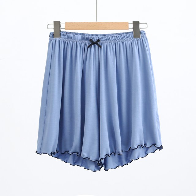 SDNall Short d'Été pour Femmes à Jambe Grand, Taille Haute, Sortie, à Lacets, Uni