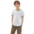 thumbnail image 1 of Hauts d'Été pour Filles, T-Shirts à Manches Courtes, Col Rond, Coupe Ample, Décontracté, Printemps, pour Garçons 4-5T, 1 of 7
