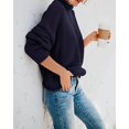 thumbnail image 3 of Womens Pulls à Col Roulé Pull à Manches Longues en Tricot en Vrac Chunky Jumper, 3 of 7