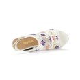 thumbnail image 4 of BLISSFUL STEP Chaussures pour Femmes à Bout Ouvert à Plateforme Talon Lacets Sandales Compensées Blanc Violet 10, 4 of 7