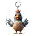 thumbnail image 2 of EGNMCR Hanging Ornaments Rooster Pendant Key Backpack Handicraft Pendant Chicken Keychain Key Chain, 2 of 2