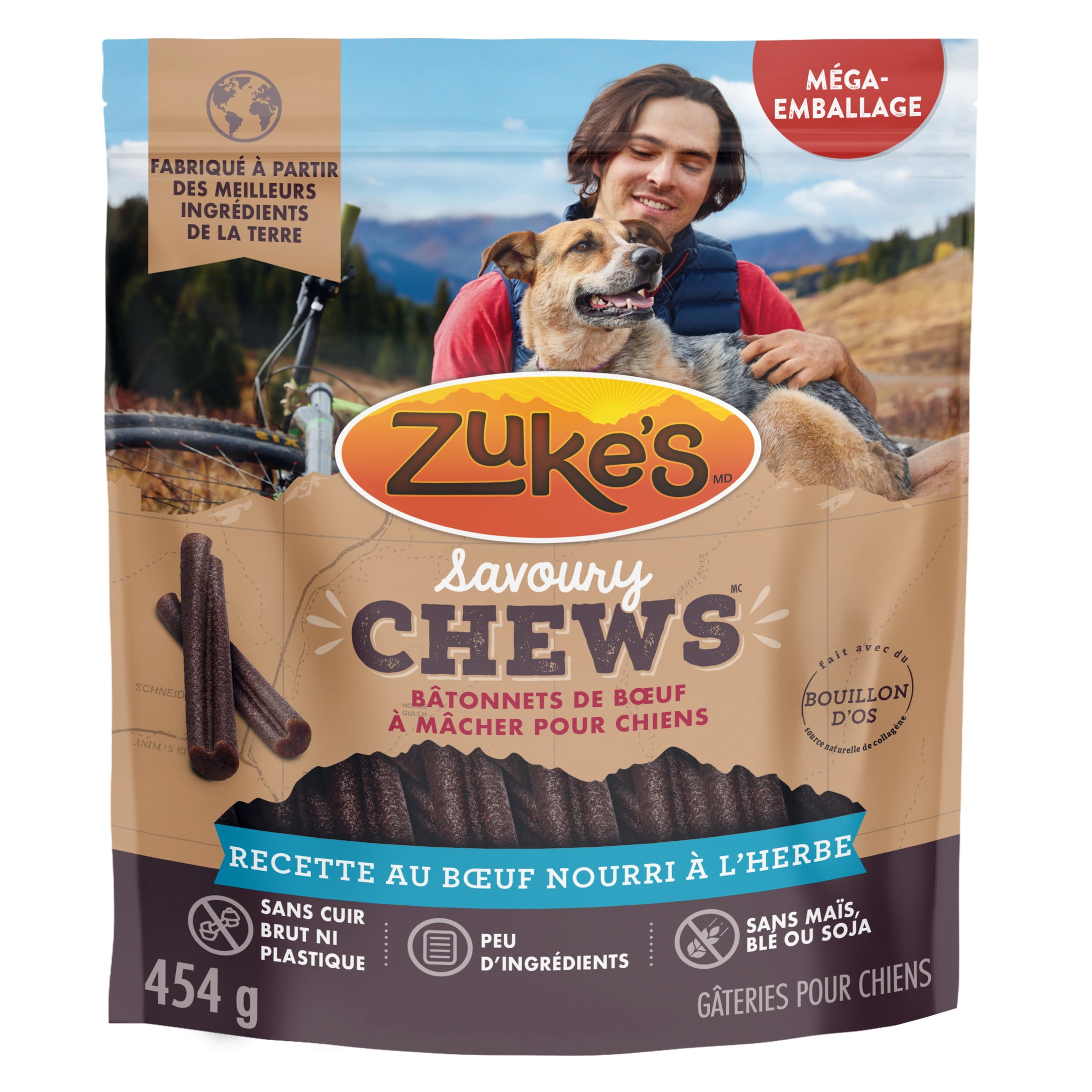 Zuke's Savoury Chews Grass-Fed beef Recipe, Dog Treats, 303 g