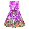thumbnail image 2 of Robe Fille Sans Manches Style Peinture Fleur Violette 5 Ans, 2 of 4