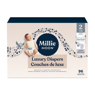 Millie Moon Luxury Diapers, Size 2, 96 Count
