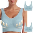 thumbnail image 3 of Full-Coverage Bras Women Convertible Bra Feature V-Neck Nursing Bra Style W-1769 Blue-a XXL, 3 of 8