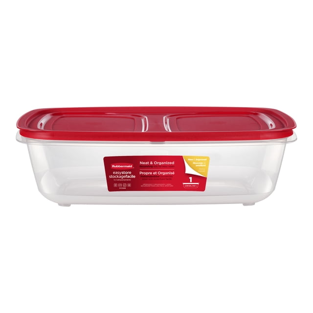 Rubbermaid 41,5-Cup EasyStore Conteneur de stockage d'aliments rectangle avec couvercle