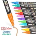 thumbnail image 1 of RKSTN Water Color Pen Metal Flash Color Fluorescent Pen Set 3ml Per Pen, 1 of 4