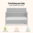 thumbnail image 2 of Dream On Me Dillian 3 in 1 Convertible Crib, Pebble Grey, 2 of 10