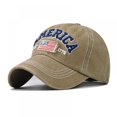 thumbnail image 1 of Baseball Cap USA Flag Adjustable Size for Running Workouts and Outdoor Activities All Seasons, 1 of 7