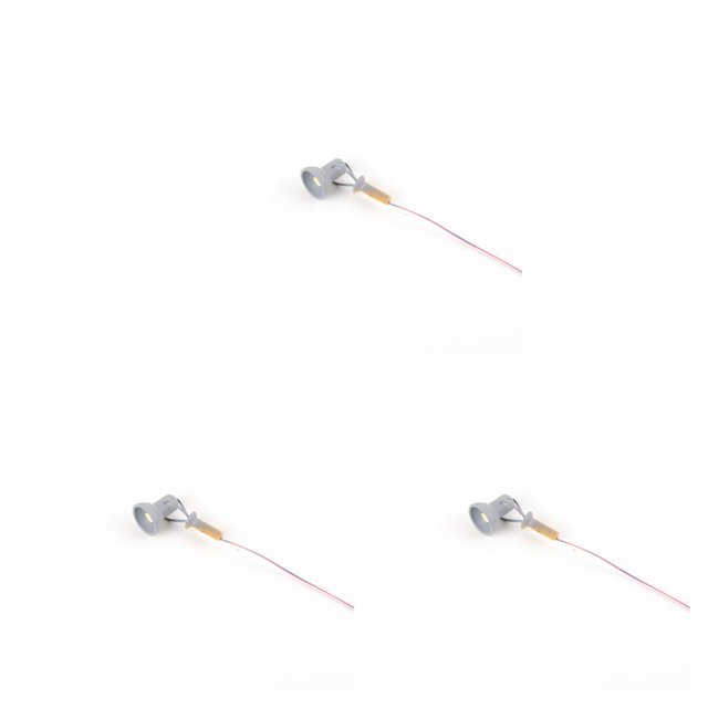 yingyy Model Railway Lamp Outdoor 1:87 Scale Streetlight Building LED Park Light Garden Yard Building Layout Decorations Type B Gray 3Set