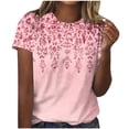 thumbnail image 2 of Soki T-shirt Graphique Imprimé à Manches Courtes à Col Rond pour Femmes, 2 of 4