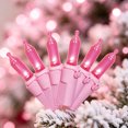 thumbnail image 2 of Holiday Time 100-Count Pink LED Mini Christmas String Lights, Pink Wire, 21', 2 of 4