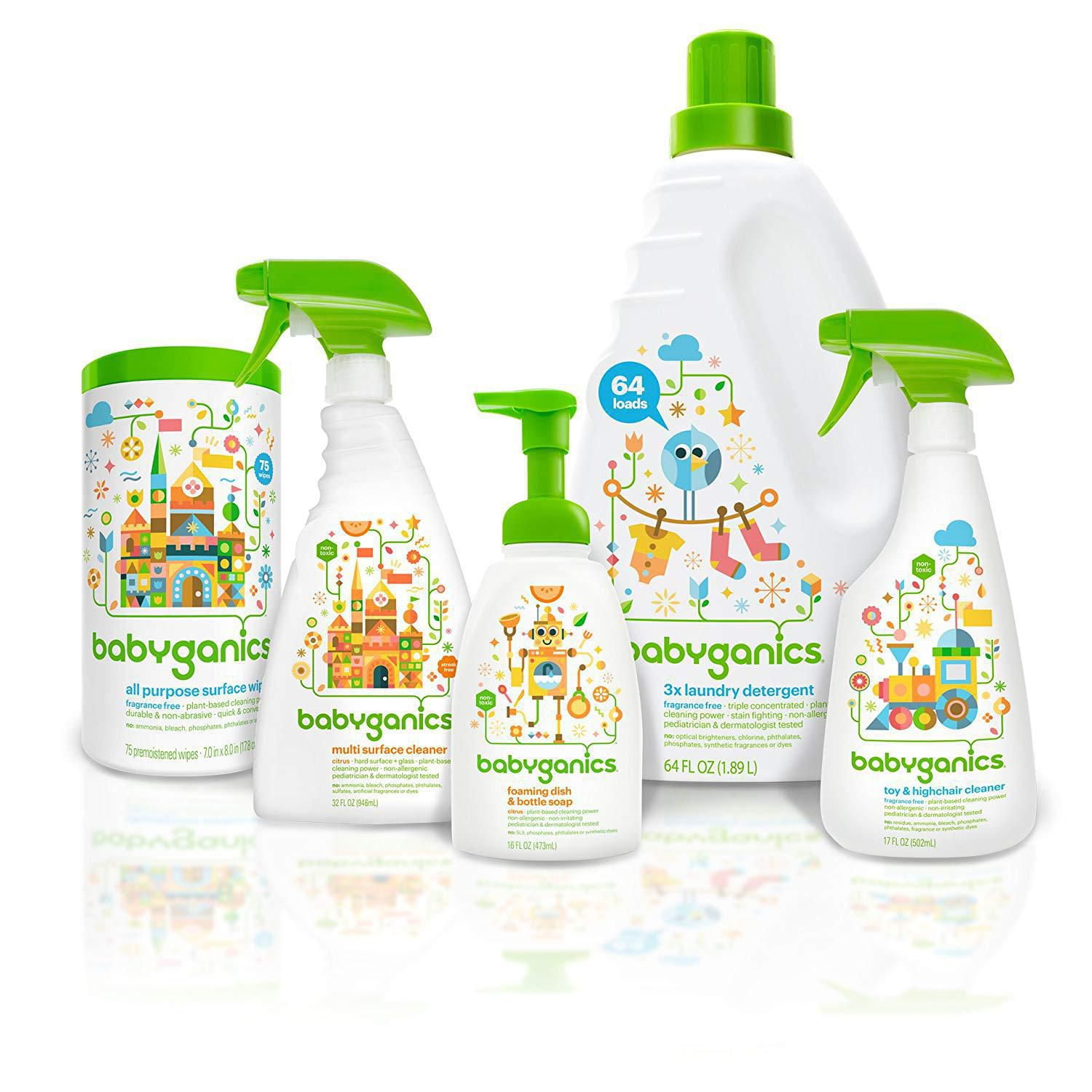 Babyganics Foaming Dish & Bottle Soap, Fragrance Free, 473ml