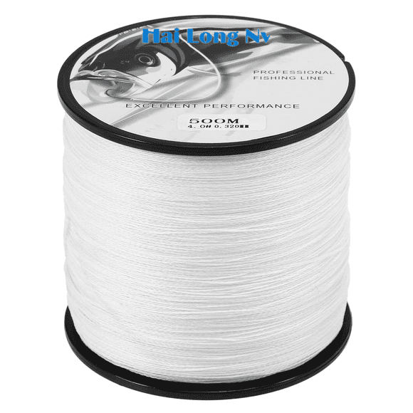 Lixada Ligne de Pêche Tressée en PE à 4 Brins, Longueur de 500 m, Résistante à l'Abrasion, Offerte en Vert/orange/blanc/jaune, Options de 0,8# à 4,0#